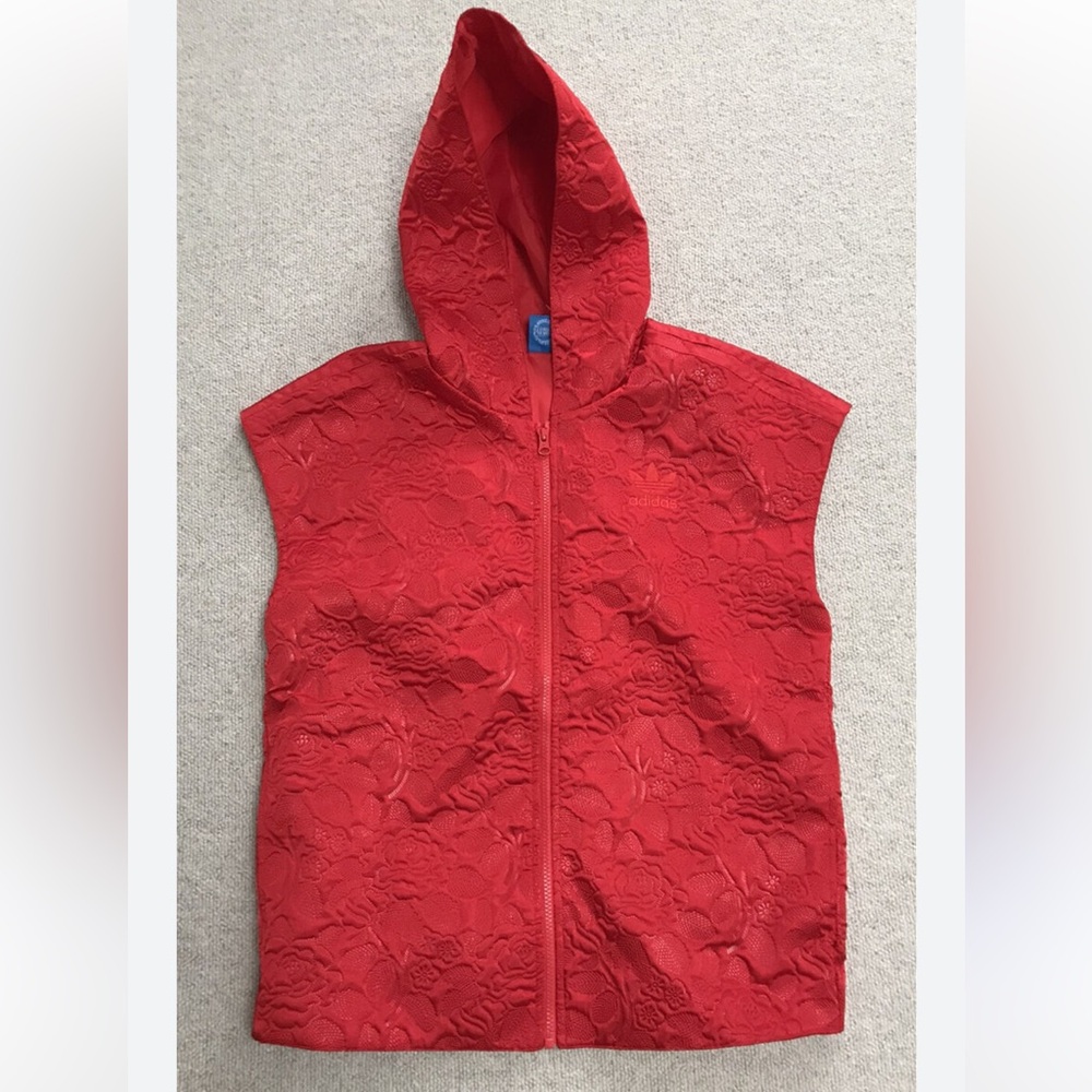 EUC ADIDAS ORIGINALS BONDED LACE 70S FLORAL JACQUARD VEST